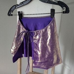 Glamorous Purple and Gold Mini Skirt
